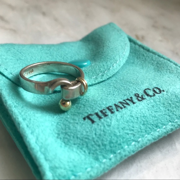 Tiffany & Co. Jewelry - 💙Authentic TIFFANY&CO💙 Hook Eye Ring Silver/Gold